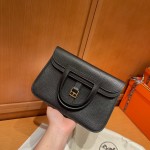 Halzan 25cm New tc Leather 89 Black Gold Buckle