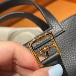 Halzan 25cm New tc Leather 89 Black Gold Buckle