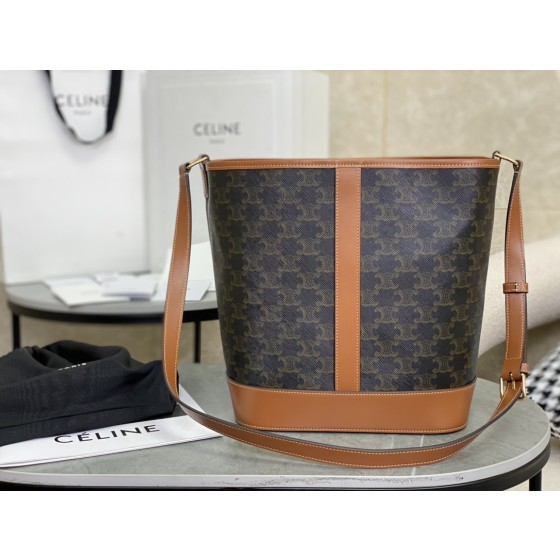 CELINE Medium Size 𝗧𝗿𝗶𝗼𝗺𝗽𝗵𝗲 Water Bucket Bag Model: 191132