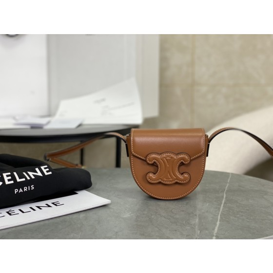 CELINE Mini Embossed Saddle Bag Model: 10J303