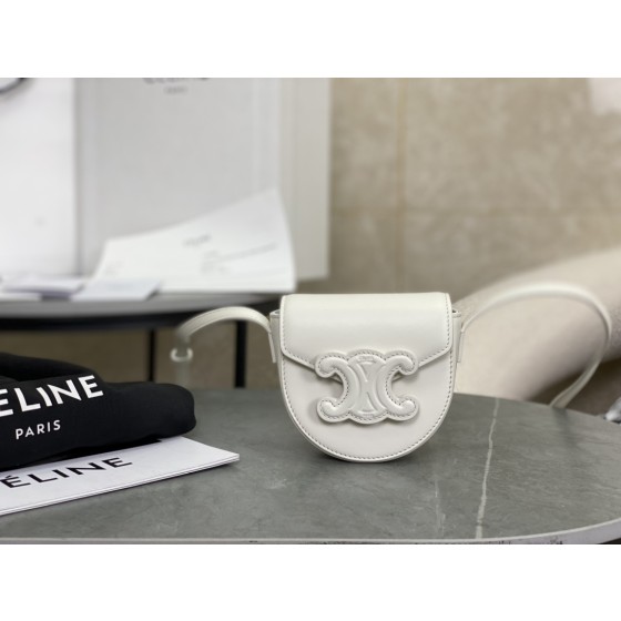 CELINE Mini Embossed Saddle Bag Model: 10J303