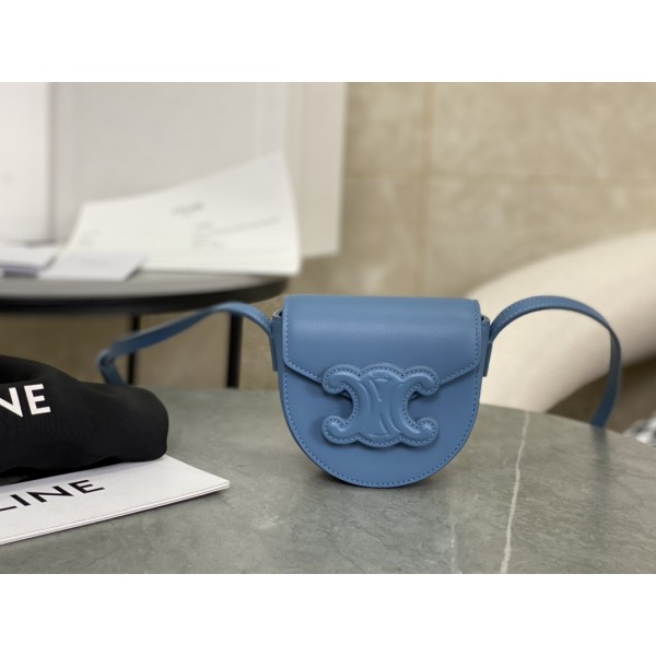 CELINE Mini Embossed Saddle Bag Model: 10J303