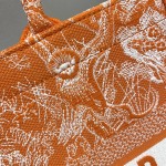 DIOR TOTE Tiger Embroidery Fluorescent Collection