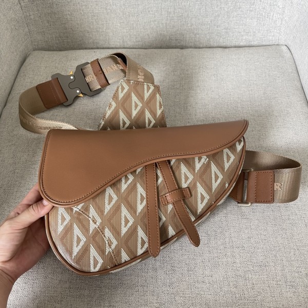 Dior- Saddle Bag Brown Canvas