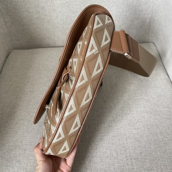 Dior- Saddle Bag Brown Canvas