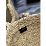 SAINT LAURENT  拉菲草编织tote款号：688864