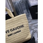 SAINT LAURENT  拉菲草编织tote款号：688864