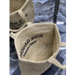 SAINT LAURENT  拉菲草编织tote款号：688864
