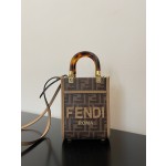FENDI Sunshine mini tortoiseshell portable crossbody cute