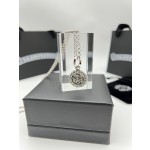 Crow Heart Circle Skull Necklace