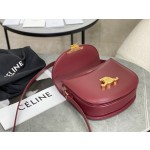CELINE 𝗧𝗘𝗘𝗡𝗕𝗘𝗦𝗔𝗖𝗘 Leather Saddle Bag Model: 110413