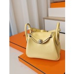 Mini Lindy chick yellow French Clemence leather all hand sewn