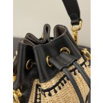 FENDI straw small bucket