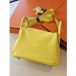Mini Lindy lemon yellow counter Clemons leather