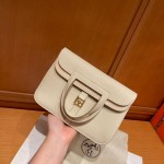 Halzan 25cm New stock tc leather 10 milkshake white gold buckle