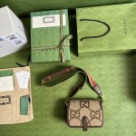 GUCCI Double G Pattern Canvas Shoulder Backpack Model: 699438