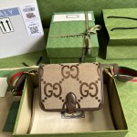 GUCCI Double G Pattern Canvas Shoulder Backpack Model: 699438