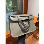 Halzan 25cm clemence leather 18 Etoupe grey elephant