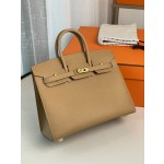 Birkin25 outer seam biscuit color EPSOM leather gold buckle