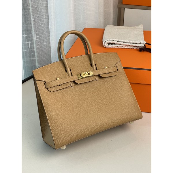 Birkin25 outer seam biscuit color EPSOM leather gold buckle