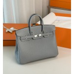 Birkin25 Seagull Grey Togo Skin Silver Buckle