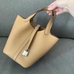 picotin18 22 silver buckle biscuit color