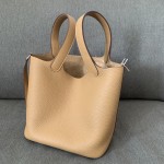 picotin18 22 silver buckle biscuit color