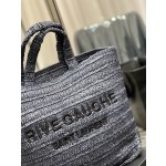 SAINT LAURENT  拉菲草编织tote款号：688864