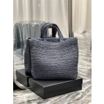 SAINT LAURENT  拉菲草编织tote款号：688864