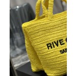 SAINT LAURENT  拉菲草编织tote款号：688864