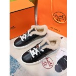 Hermes Couple Style Fury Kelly Button Casual Shoes