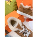 Hermes Couple Style Fury Kelly Button Casual Shoes