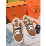 Hermes Couple Style Fury Kelly Button Casual Shoes