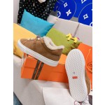Hermes Couple Style Fury Kelly Button Casual Shoes