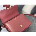 CELINE Embossed Small Carmine Red 𝗯𝗼𝘅 Model: 199223
