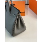 Birkin25 togo Pi Ji Yu Yun Grey Silver Buckle