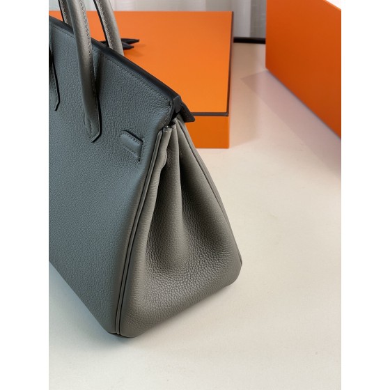 Birkin25 togo Pi Ji Yu Yun Grey Silver Buckle