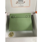 Kelly danse II 22cm evercolor calfskin avocado green silver buckle
