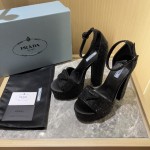 Prada High Heel Satin Thick Sole Sandals