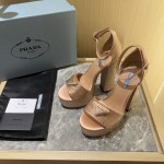 Prada High Heel Satin Thick Sole Sandals