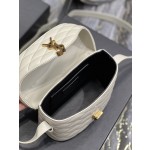 SAINT LAURENT JUNE Quilted Sheepskin Box Bag Model Number: 710080