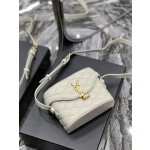 SAINT LAURENT JUNE Quilted Sheepskin Box Bag Model Number: 710080