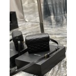 SAINT LAURENT JUNE Quilted Sheepskin Box Bag_ Article number: 710080