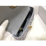 DIOR small embroidered gray colored diamond