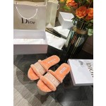 Dior flat bottom flip flops