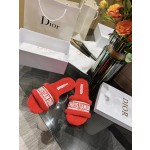 Dior flat bottom flip flops