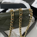 CHANEL 22K's popular black gold flap bag part AP3135