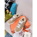 Hermes Couple Style Fury Kelly Button Casual Shoes