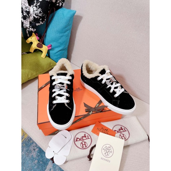 Hermes Couple Style Fury Kelly Button Casual Shoes