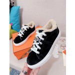 Hermes Couple Style Fury Kelly Button Casual Shoes